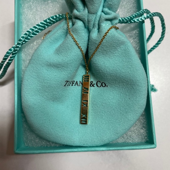 Tiffany & Co Gold Atlas Pendant with Diamonds - Picture 2 of 4